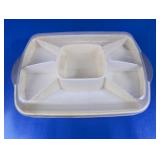 Pampered Chef Divided Serving Tray w/ Lid