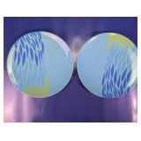 Blue Patterned Round Plates