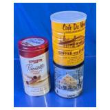 (3)Vintage Tins & Cafï¿½ Du Monde Coffee Trio