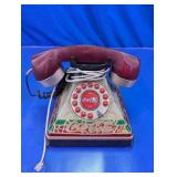 Coca-Cola Stained Glass Look Tabletop Telephone