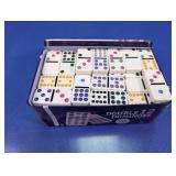 Double 12 Dominoes Set in Tin Case