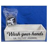 Wash Your Hands Wood Box & Toilet Timer Set