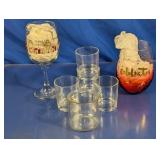 (7) Assorted Wine Glass & Shot Glass Set