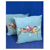 Decorative Bird Print Throw Pillows