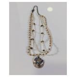 (1) Multi-Strand Heart Pendant Necklace