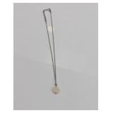 (1) Round Opalescent Pendant Necklace