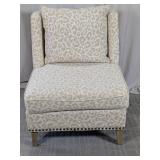 Leopard Pattern Upholstered Accent Chair