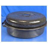 Speckled Oval Roasting Pan w/ Lid