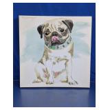 Pug Dog Illustration Canvas Painting