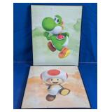 Nintendo Super Mario Yoshi & Toad Wall Art Lot