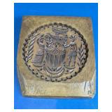 Clay Wall Plaque Eagle Shield Relief USA Made