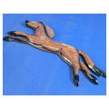Carved Wooden Horse Figure Decorative Art Piece