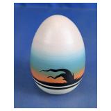Southwest Pottery Egg Vase Wolf Scene