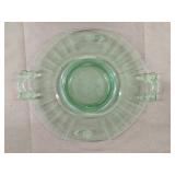 Vintage Green Depression Glass Tray