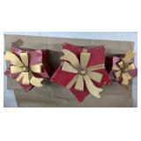 (6)Rustic Star-Shaped Nesting Holiday Tins Lot