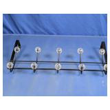 Over-the-Door Metal Rack w/ Jewel Knobs