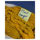 (1) Macrame Plant Hanger Yellow Rope