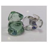 Glass Rabbit Figurine Lot