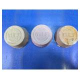 3 Vintage 50's Texas Gulf Sulfur Paperweights