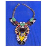 Multicolor Rhinestone Statement Necklace