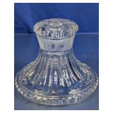 Clear Pressed Glass Candlestick Holder