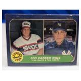 1986 FLEER HOF SEAVER/NIEKRO 300 WINS CARD