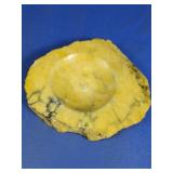 Yellow Stone Carved Dish