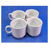 Mini White Ceramic Espresso Cups Set