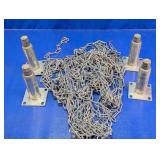 Metal Chain w/ Base Plate Posts