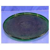 Green Glass Serving Plate