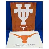 (2) Texas Longhorns & UT University Logo Sign Set