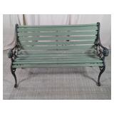 Outdoor Bench w/ Cast Iron Sides