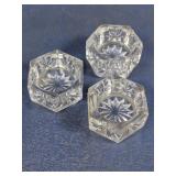 Vintage Faceted Crystal Salt Cellars