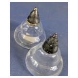 Vintage Glass Salt & Pepper Shakers