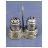Metal Salt & Pepper Shakers w/ Holder