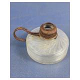 Vintage Glass Kerosene Oil Lamp Base