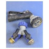(2) Garden Hose Nozzle & 2-Way Hose Splitter