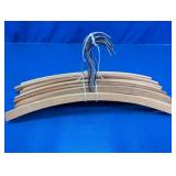Wooden Clothes Hangers w/ Metal Hooks