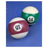 Billiard Balls #14 and #15 Set