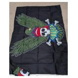Eagle Wing Skull Fabric Flag
