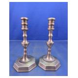 (2) Metal Taper Candle Holders
