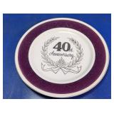 40th Anniversary Decorative Plate