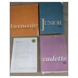 (3)Vintage Girl Scout Handbooks & Records Lot