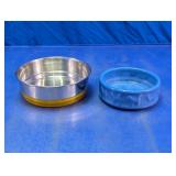 (2) Metal Cat Pet Bowls