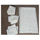 (4) White Lace Curtain Panels