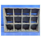 Wood Divided Storage Organizer Crate