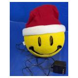 (1) Smiley Face Santa Light Decor