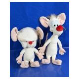 (2) Pinky & The Brain Plush Toys