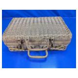 Woven Wood Picnic Basket with Handle