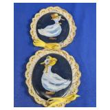 (2) Hand Painted Duck Wall Plaques